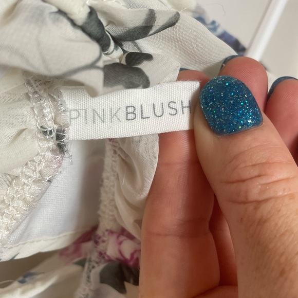 PinkBlush Floral Halter Maternity Dress - Picture 4 of 4